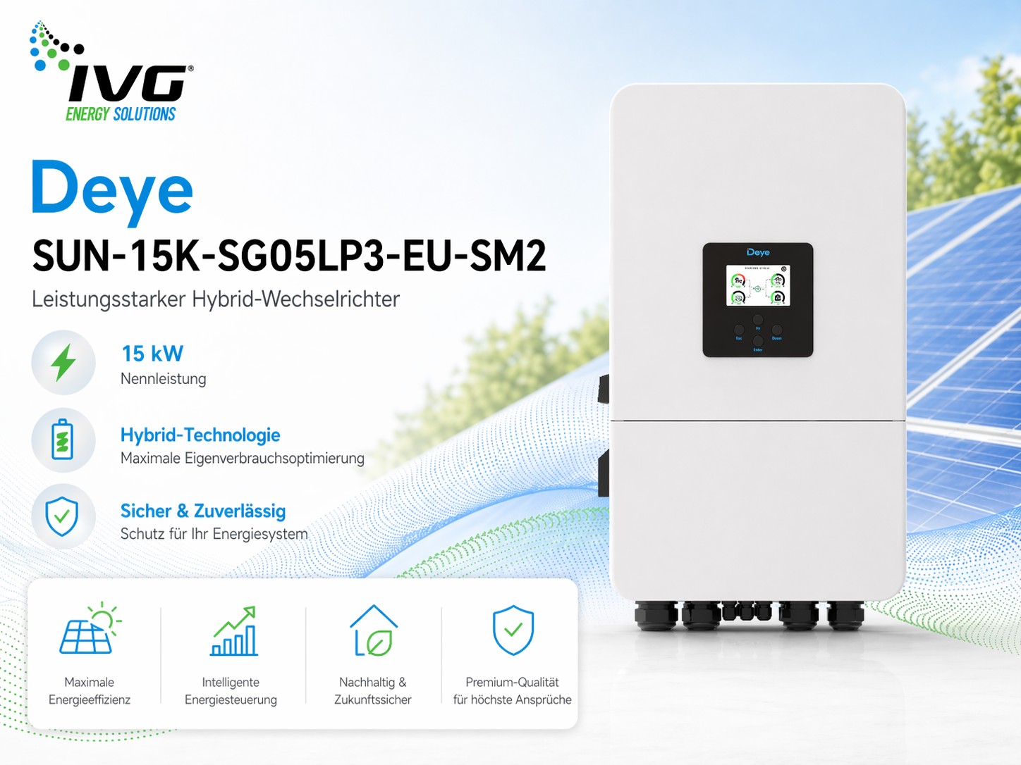 Deye 15kW LV-hybrid-Wechselrichter 3Ph SUN-15K-SG05LP3-EU-SM