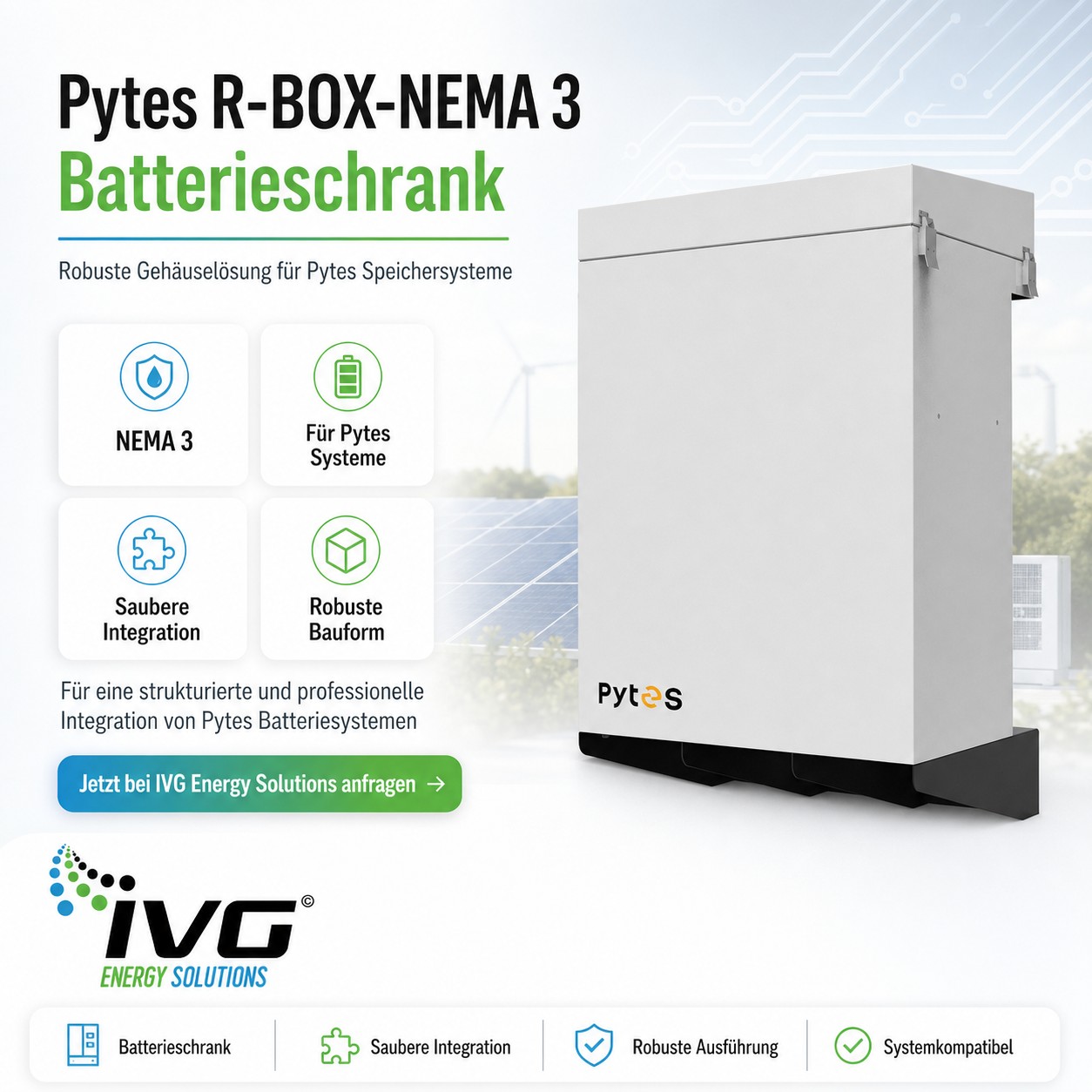 Pytes R-BOX-NEMA 3 Batterieschrank / Outdoor Wandbefestigung