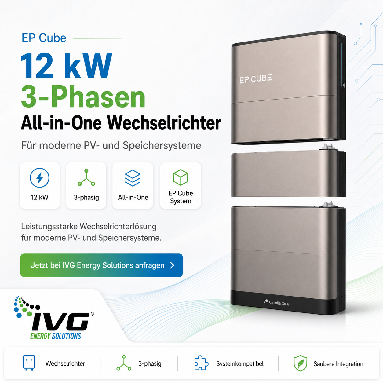EP Cube 12kW 3 phasen All-in-One Wechselrichter