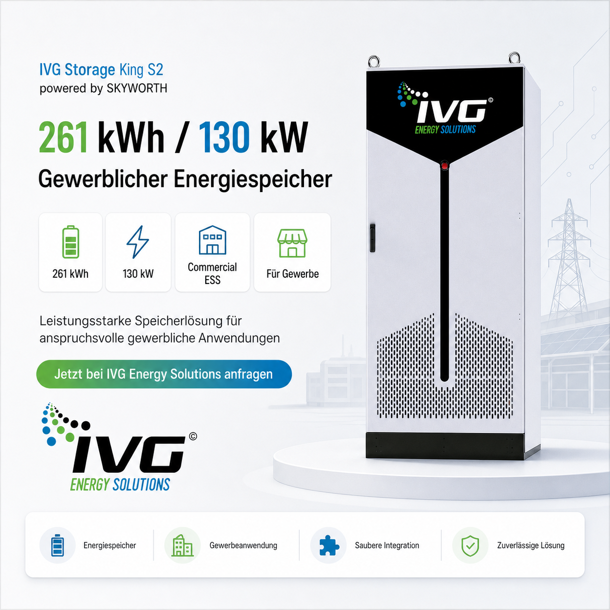IVG Storage King S2 powered by SKYWORTH – 261 kWh / 130 kW G