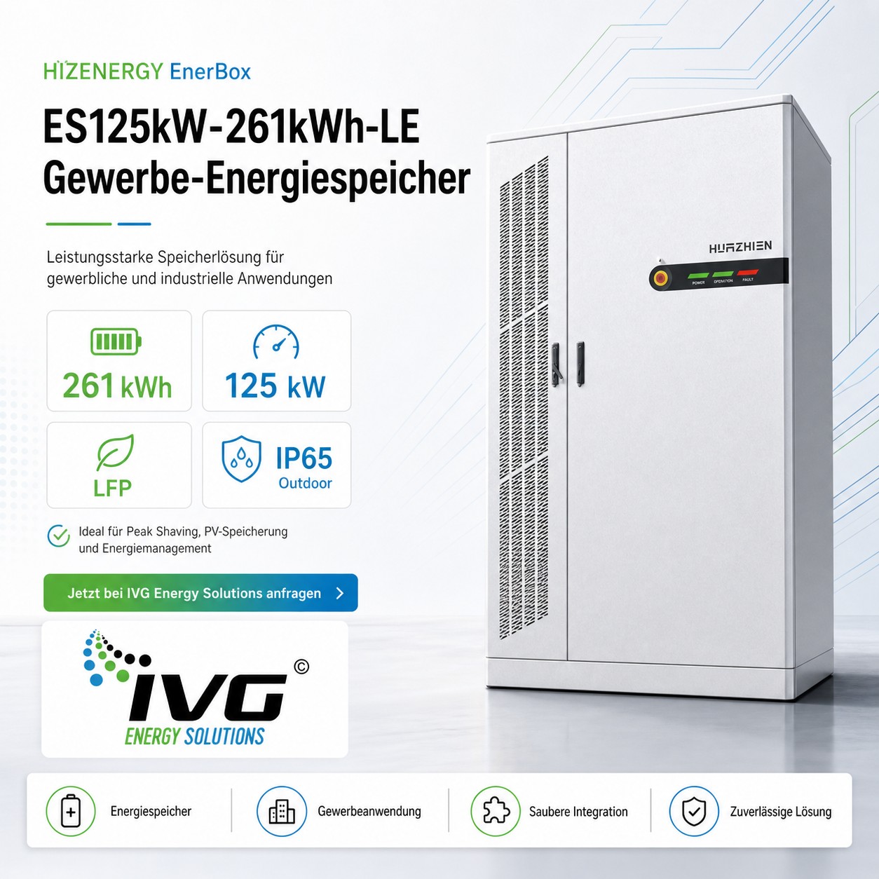 HIZENERGY EnerBox ES125kW-261kWh-LE