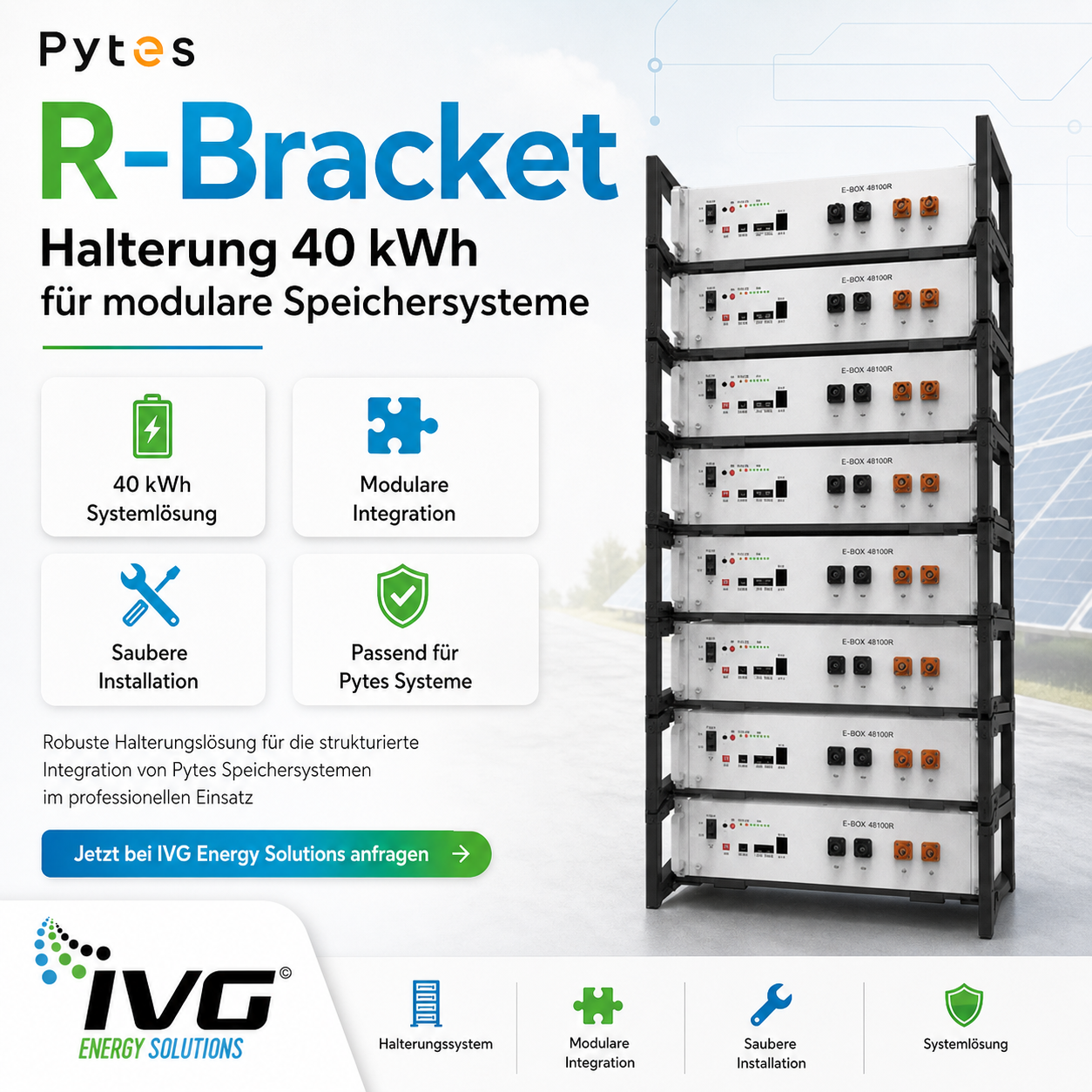 Pytes R-Bracket Halterung 40kWh