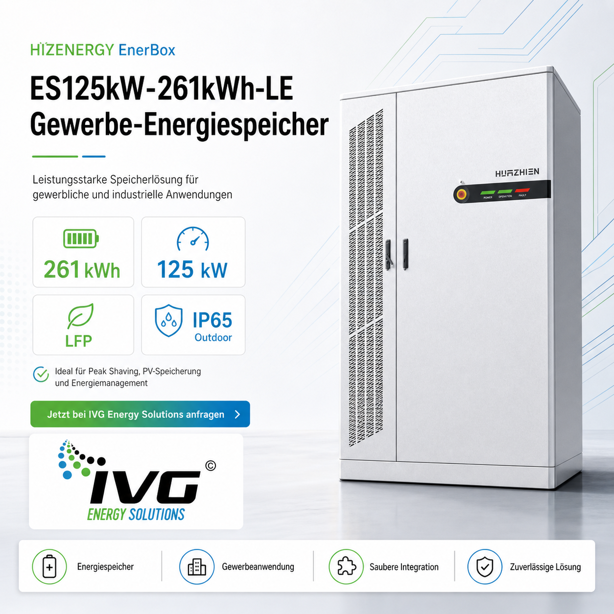 HIZENERGY EnerBox ES125kW-261kWh-LE