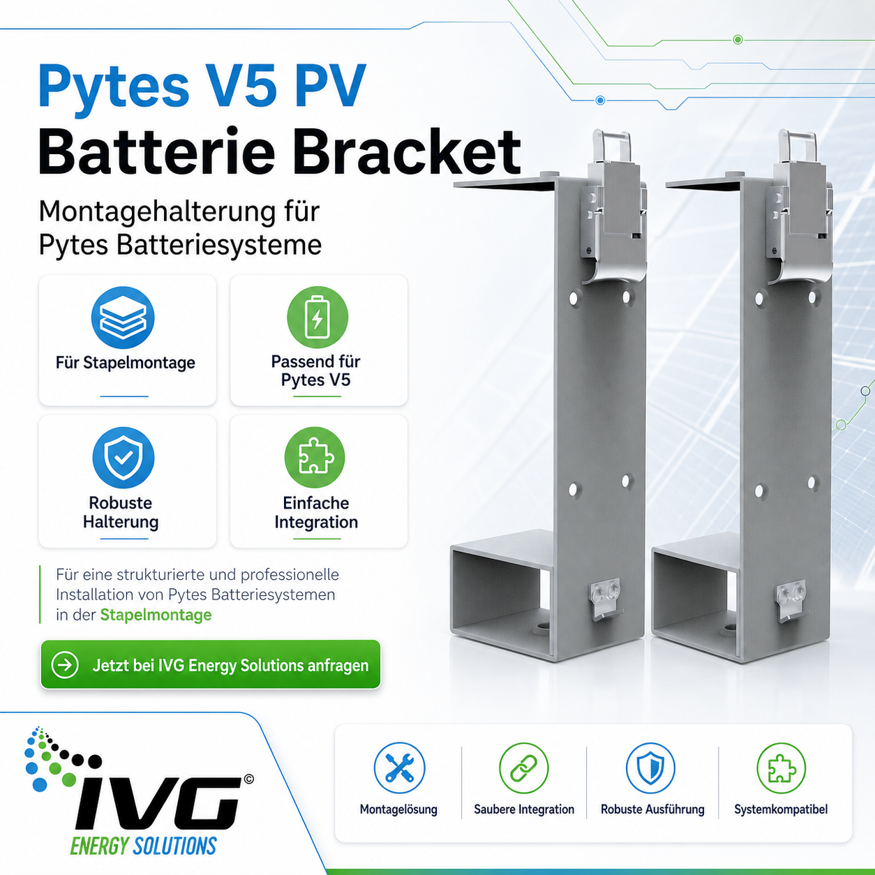 Pytes V5 PV Batterie Bracket