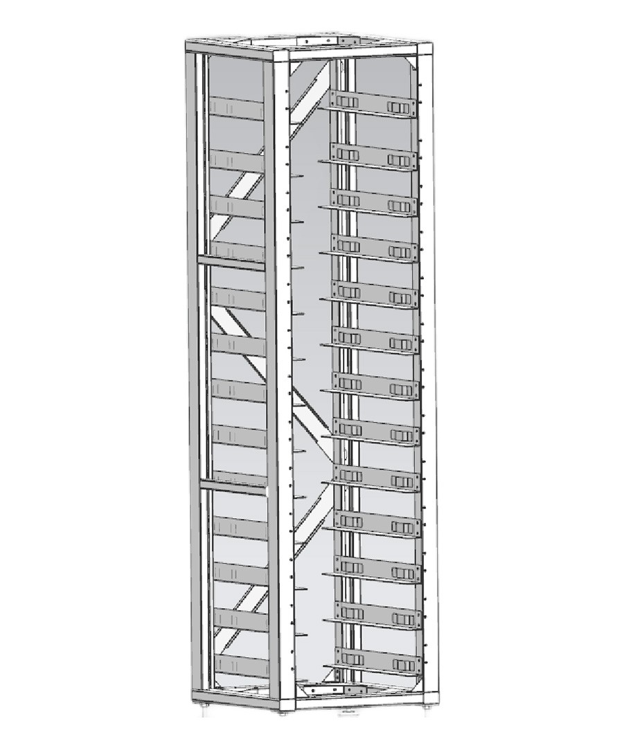 Deye Rack für 12 BOS-GM5.1 & Pro Batterien HV 3U-HRack