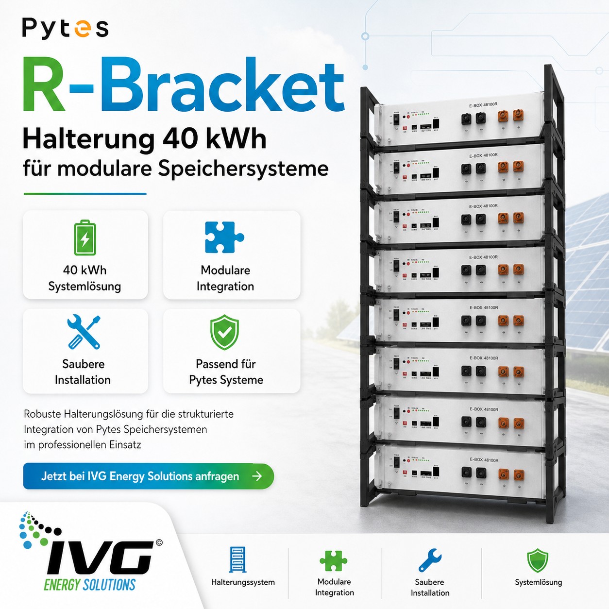 Pytes R-Bracket Halterung 40kWh