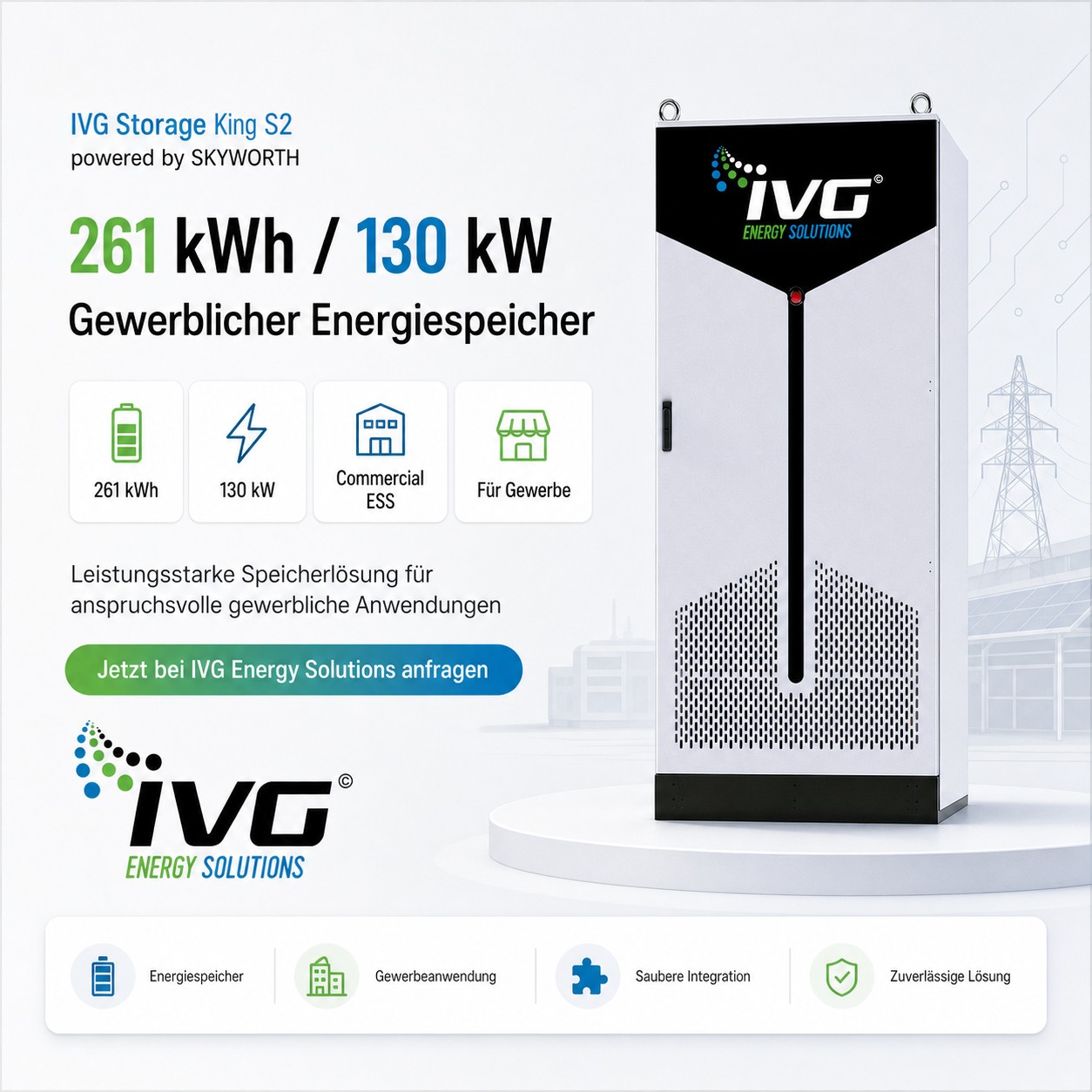 IVG Storage King S2 powered by SKYWORTH – 261 kWh / 130 kW G